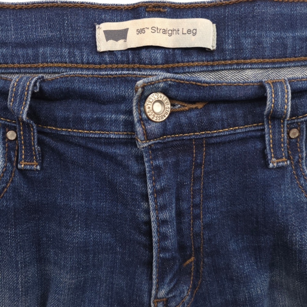 Levis Women‎ Jeans 505 Straight Leg 6 S Blue Mid Rise Button Flap Pockets - Picture 5 of 13